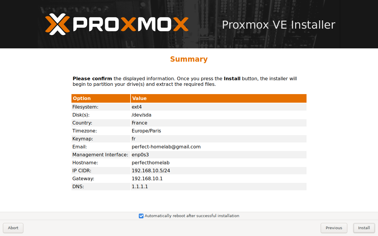 proxmox-install-summary