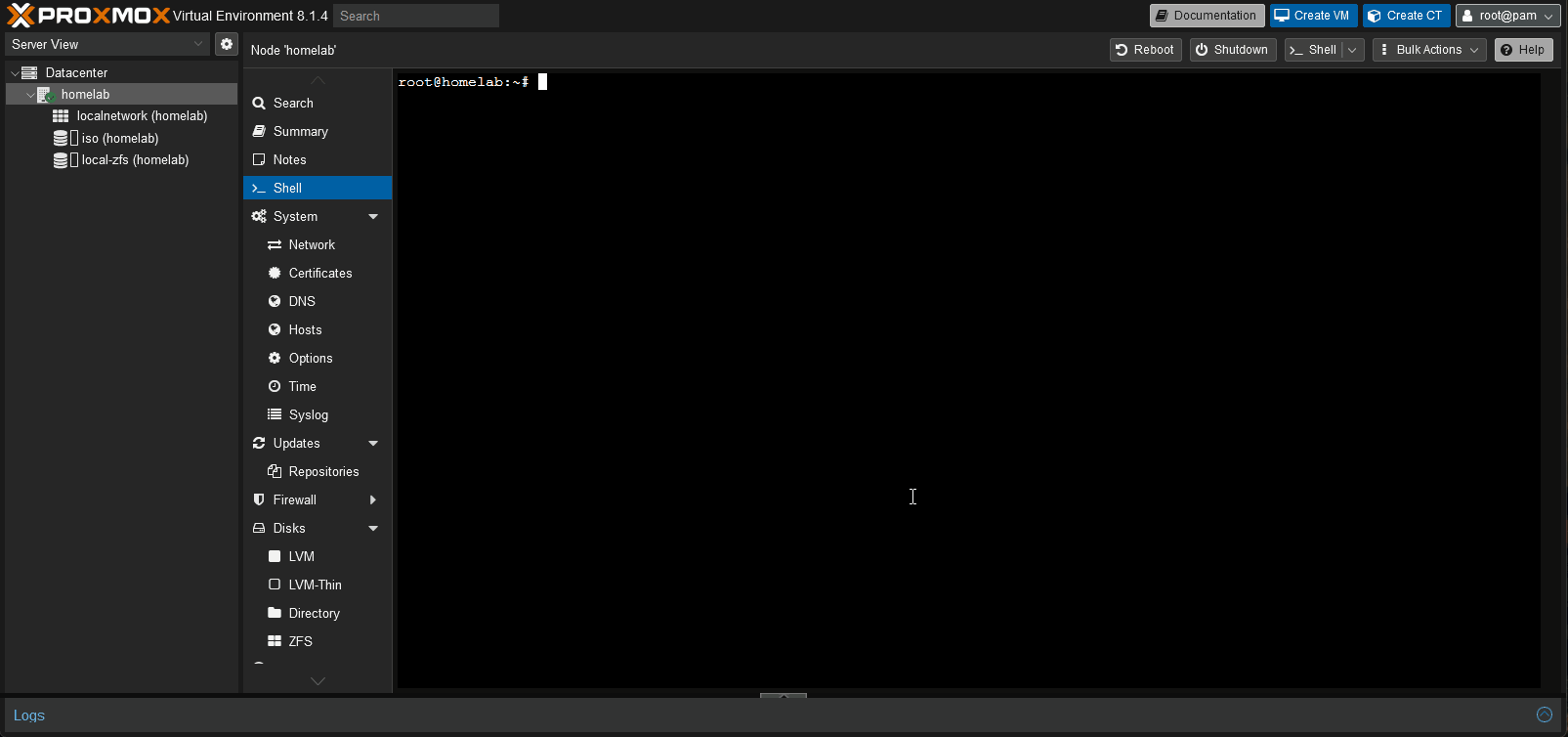 proxmox-hdd-partition-cfdisk