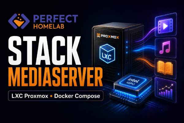 Perfect Homelab [E09] : LXC-Mediaserver(140) - Déployer une Stack Mediaserver complète avec Docker Compose (Jellyfin, Jellystat, Navidrome, Maloja, Music-Assistant, BookLore)