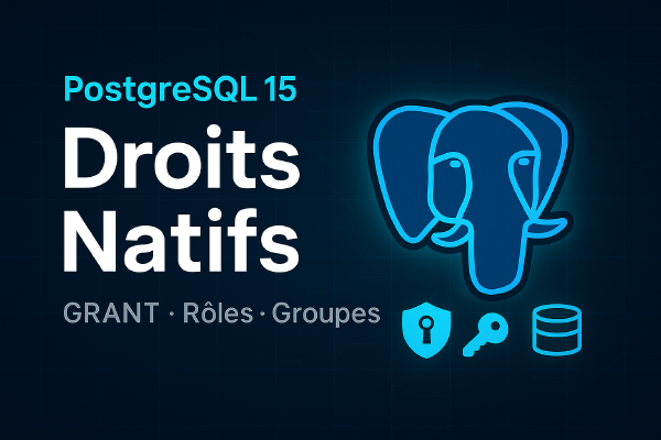 PostgreSQL 15 : ouvrir des droits utilisateur nativement, sans extension
