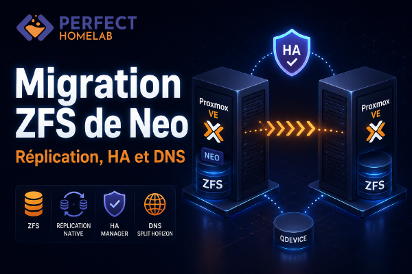 Perfect Homelab [E12] : Migration ZFS de Neo, réplication et HA Manager
